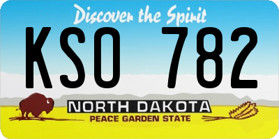 ND license plate KSO782