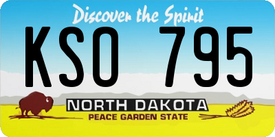 ND license plate KSO795