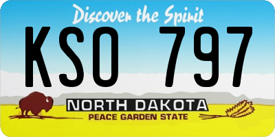 ND license plate KSO797
