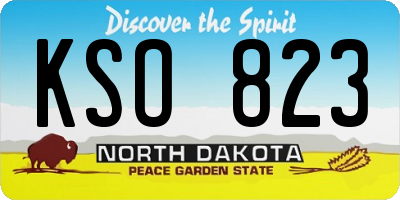 ND license plate KSO823