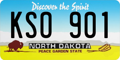 ND license plate KSO901