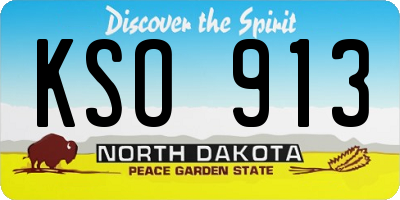 ND license plate KSO913