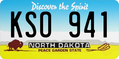 ND license plate KSO941