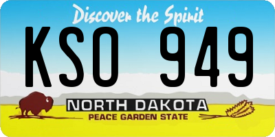 ND license plate KSO949