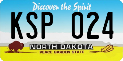 ND license plate KSP024