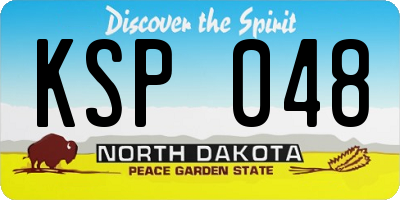 ND license plate KSP048