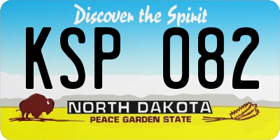 ND license plate KSP082