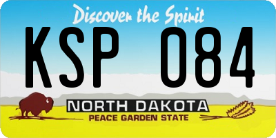 ND license plate KSP084