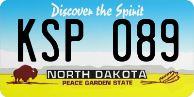 ND license plate KSP089