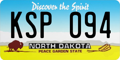 ND license plate KSP094