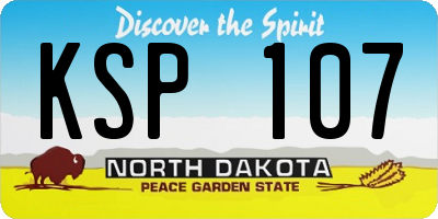 ND license plate KSP107