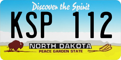 ND license plate KSP112