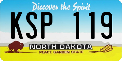 ND license plate KSP119