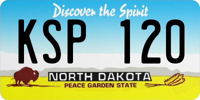 ND license plate KSP120