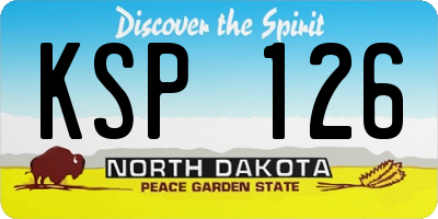 ND license plate KSP126