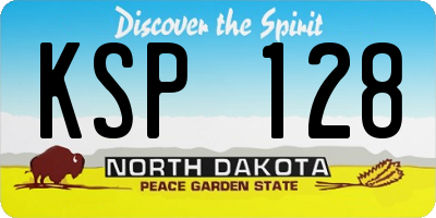 ND license plate KSP128