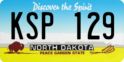 ND license plate KSP129