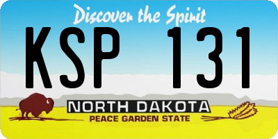 ND license plate KSP131