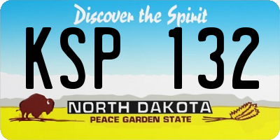 ND license plate KSP132
