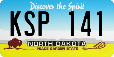 ND license plate KSP141