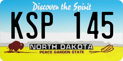 ND license plate KSP145