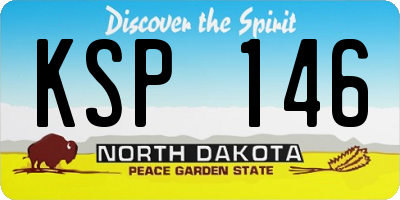 ND license plate KSP146