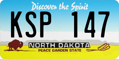 ND license plate KSP147