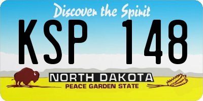 ND license plate KSP148