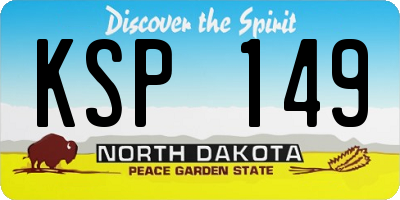 ND license plate KSP149