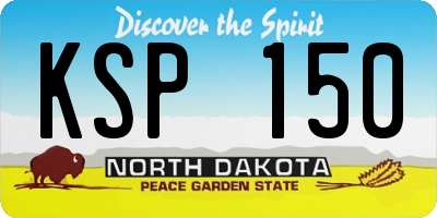 ND license plate KSP150