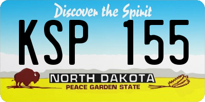 ND license plate KSP155
