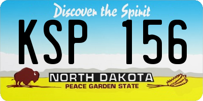 ND license plate KSP156