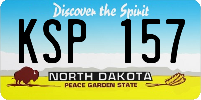 ND license plate KSP157