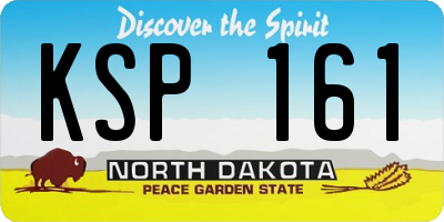 ND license plate KSP161