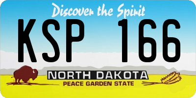 ND license plate KSP166