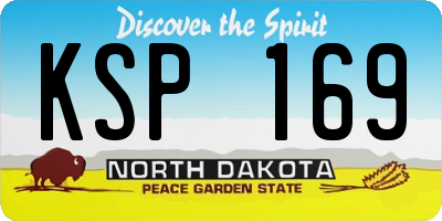 ND license plate KSP169