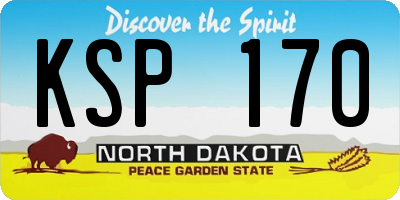 ND license plate KSP170