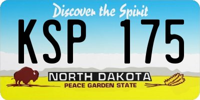 ND license plate KSP175