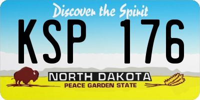 ND license plate KSP176