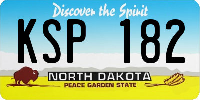 ND license plate KSP182