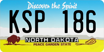 ND license plate KSP186