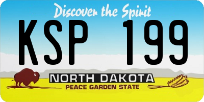 ND license plate KSP199