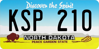 ND license plate KSP210