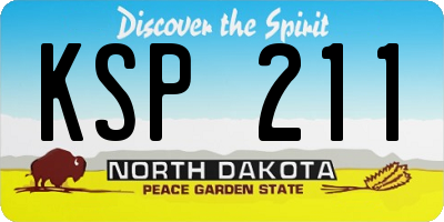 ND license plate KSP211
