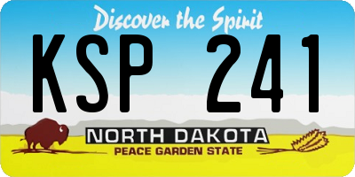 ND license plate KSP241
