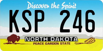 ND license plate KSP246