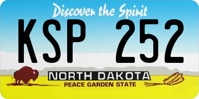 ND license plate KSP252