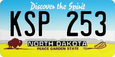ND license plate KSP253