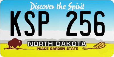 ND license plate KSP256