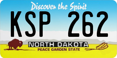 ND license plate KSP262